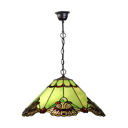 Tiffany Benita Beige Stained Glass Pendant Light Pendant Light G&G Bros Jade  