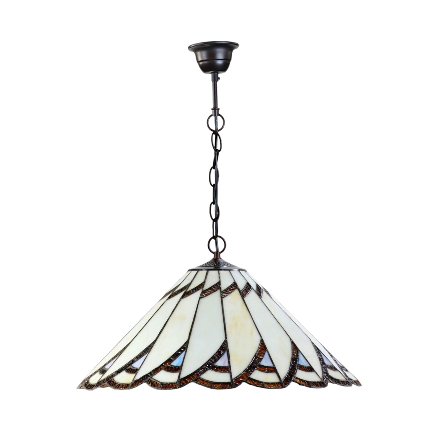 Tiffany Vermont Stained Glass Pendant Light Pendant Light G&G Bros   
