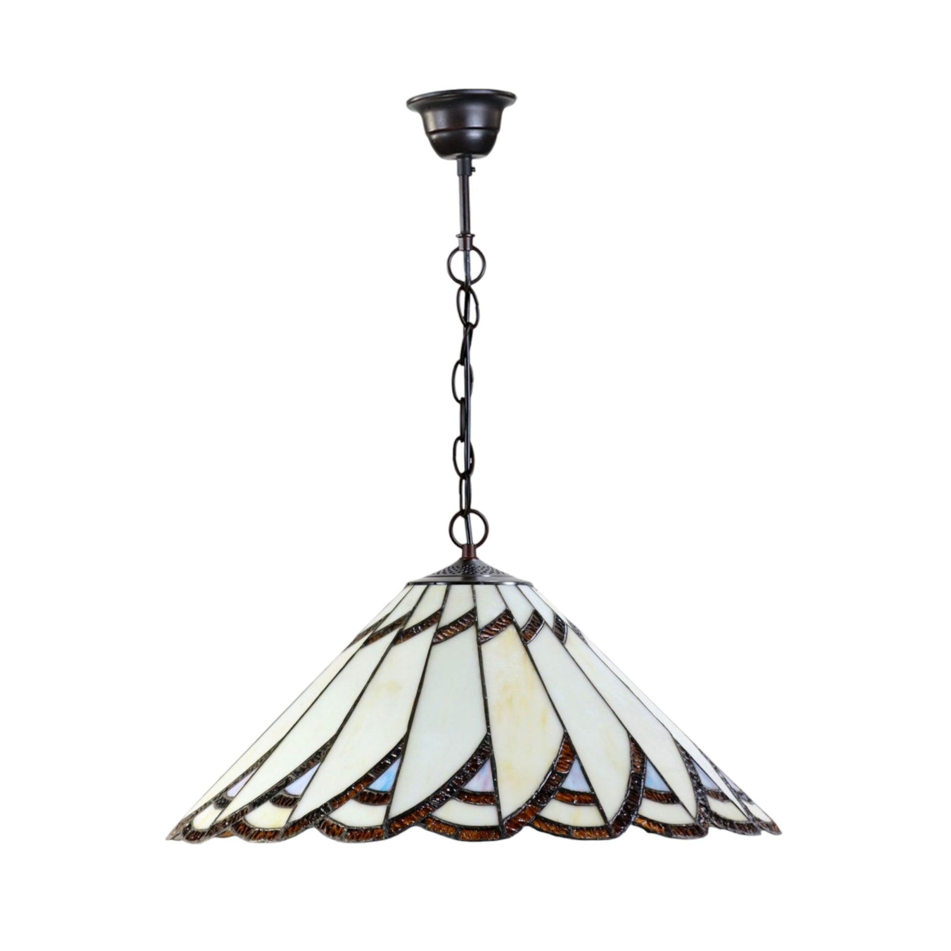 Tiffany Vermont Stained Glass Pendant Light Pendant Light G&G Bros   