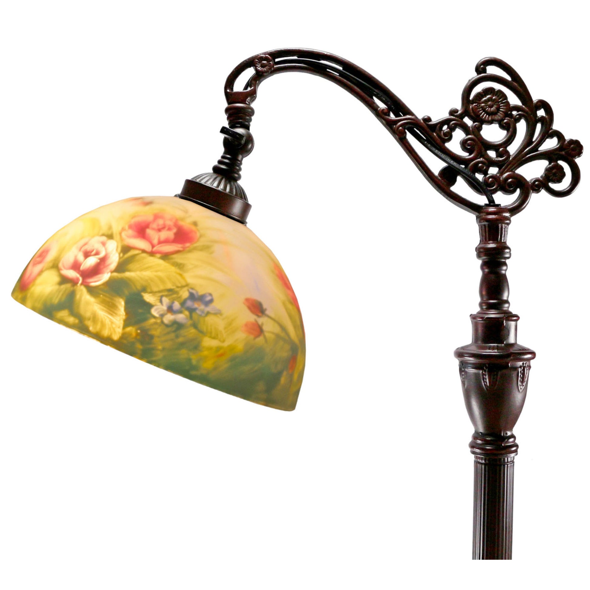 Handpainted Downbridge Stained Glass Floor Lamp Floor Lamp G&G Bros