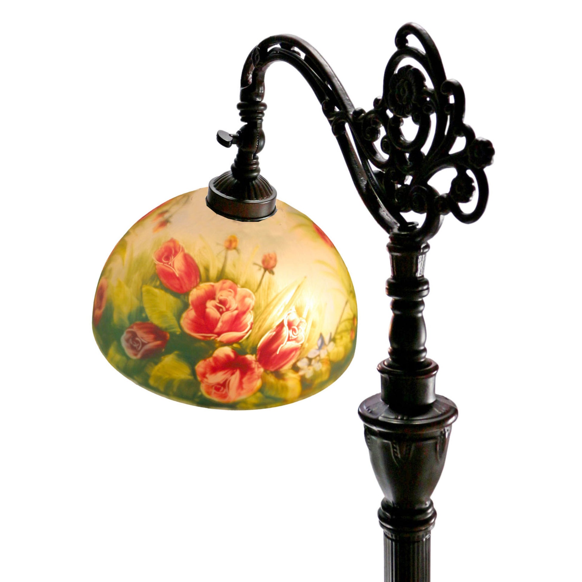 Handpainted Downbridge Stained Glass Floor Lamp Floor Lamp G&G Bros