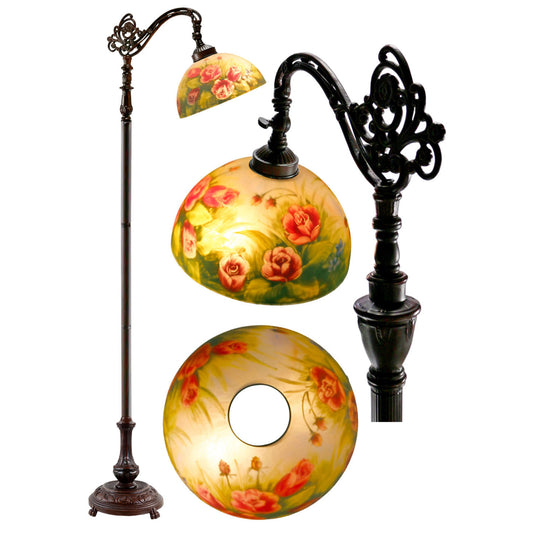 Handpainted Downbridge Stained Glass Floor Lamp Floor Lamp G&G Bros