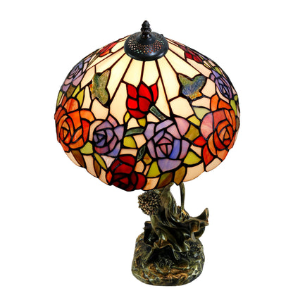 Hannah Figurine Stained Glass Table Lamp Table Lamp G&G Bros