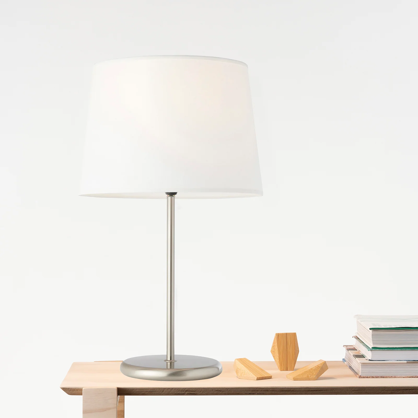 Holly Classic Brushed Chrome Table Lamp Table Lamp Mayfield Lighting