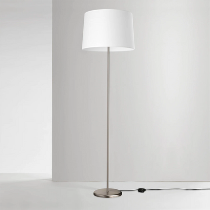 Holly Tapered Shade Floor Lamp - Brushed Chrome Floor Lamp Mayfield Lighting