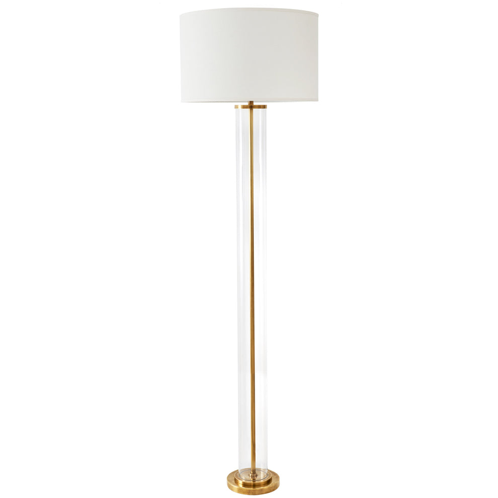 Hudson Glass Floor Lamp - Brass – Luxe Pendant Lighting