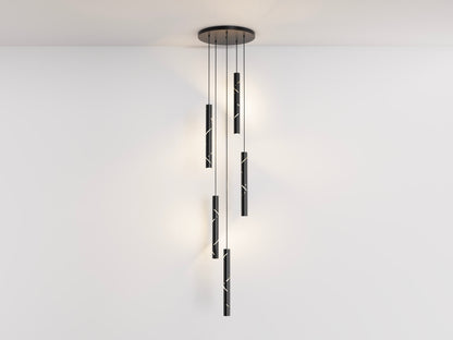 Black Rain 3-Drop Pendant Light Pendant Light ILANEL Black Ace Five Drop