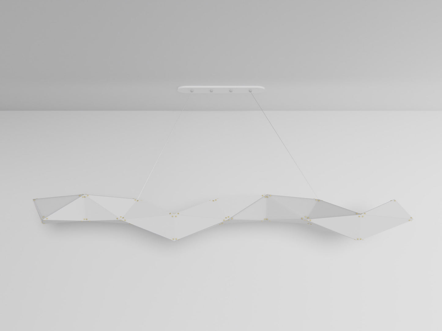Supernova Shard Linear Pendant Light Pendant Light ILANEL Brushed Silver