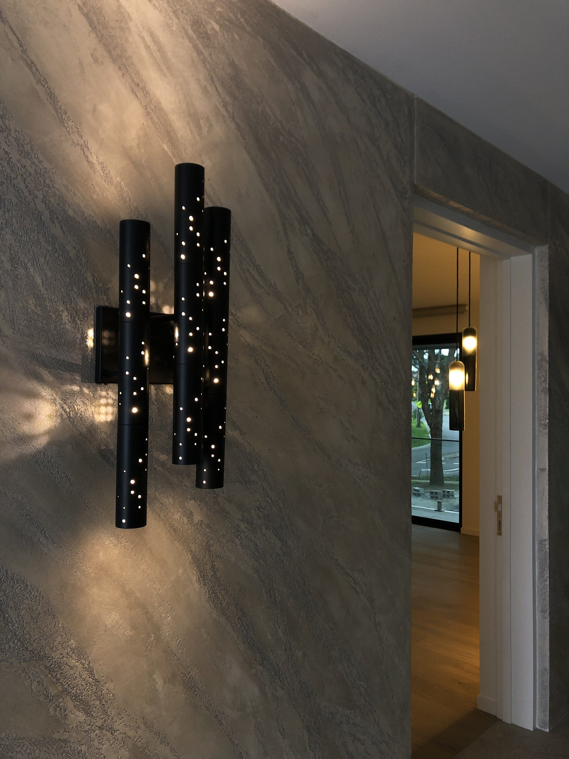 Stardust Triple Fluted Wall Light Wall Light ILANEL