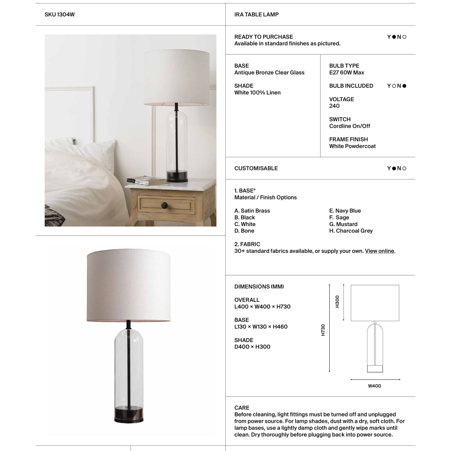 Ira Glass Table Lamp Table Lamp Mayfield Lighting
