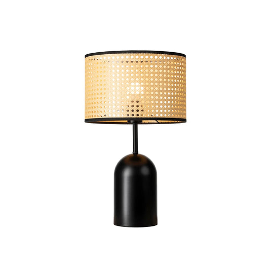 Kimi Open Weave Rattan Table Lamp - Black Table Lamp Mayfield Lighting