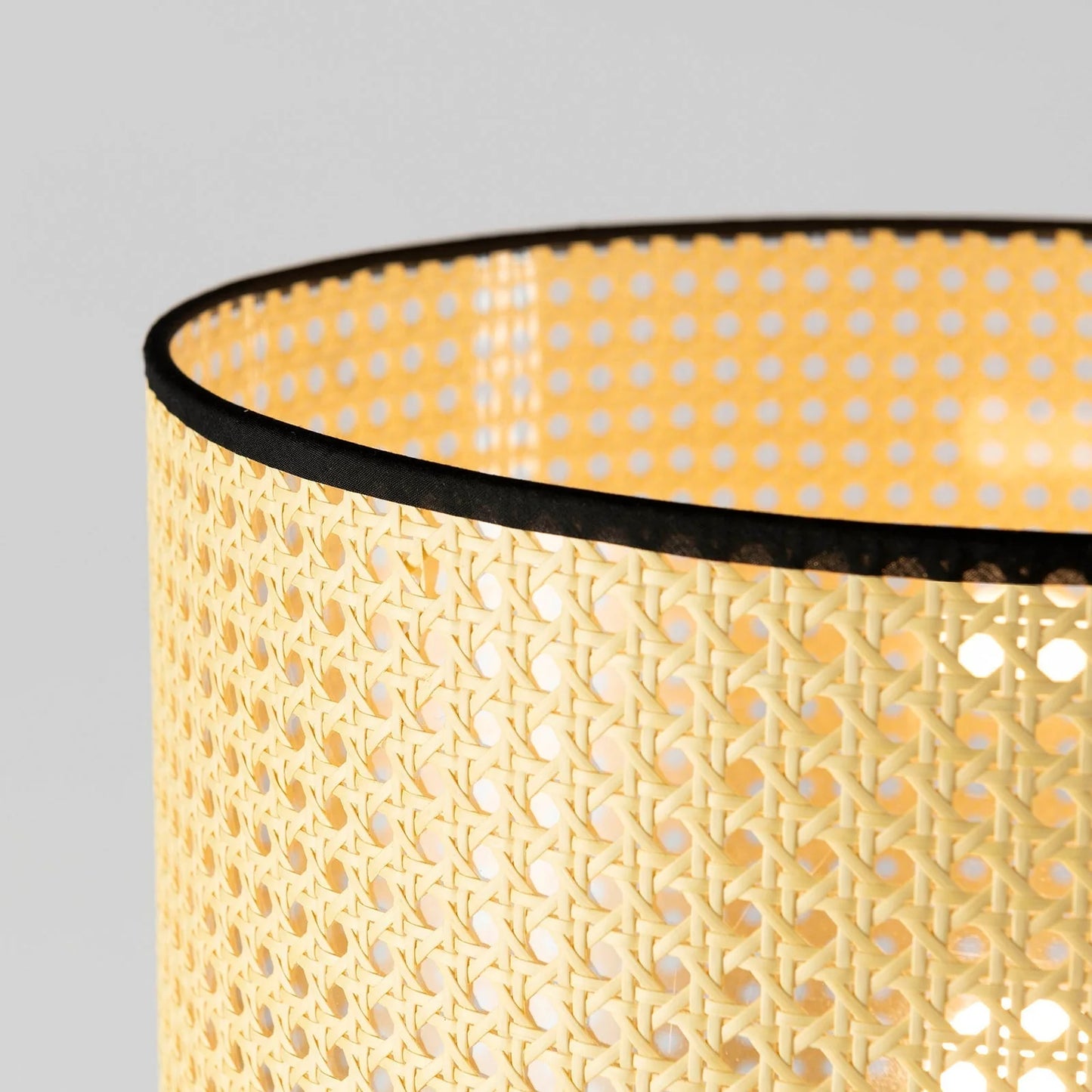 Kimi Open Weave Rattan Table Lamp - Black Table Lamp Mayfield Lighting