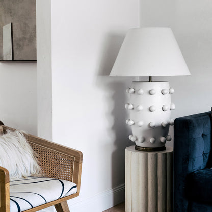 Kelly Wearstler Linden Sculpted Large Table Lamp - White Table Lamp Bloomingdales Lighting   
