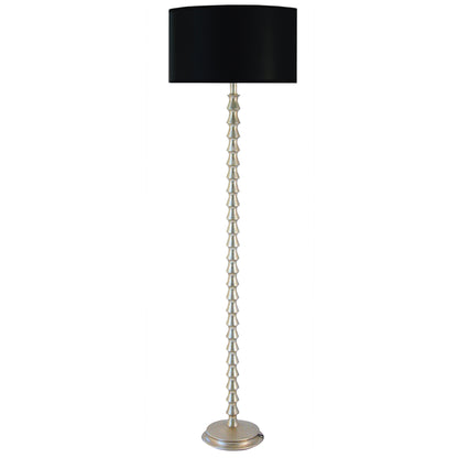 Livie Timber Floor Lamp - Gold Leaf Floor Lamp Bloomingdales Lighting Silver Black Linen