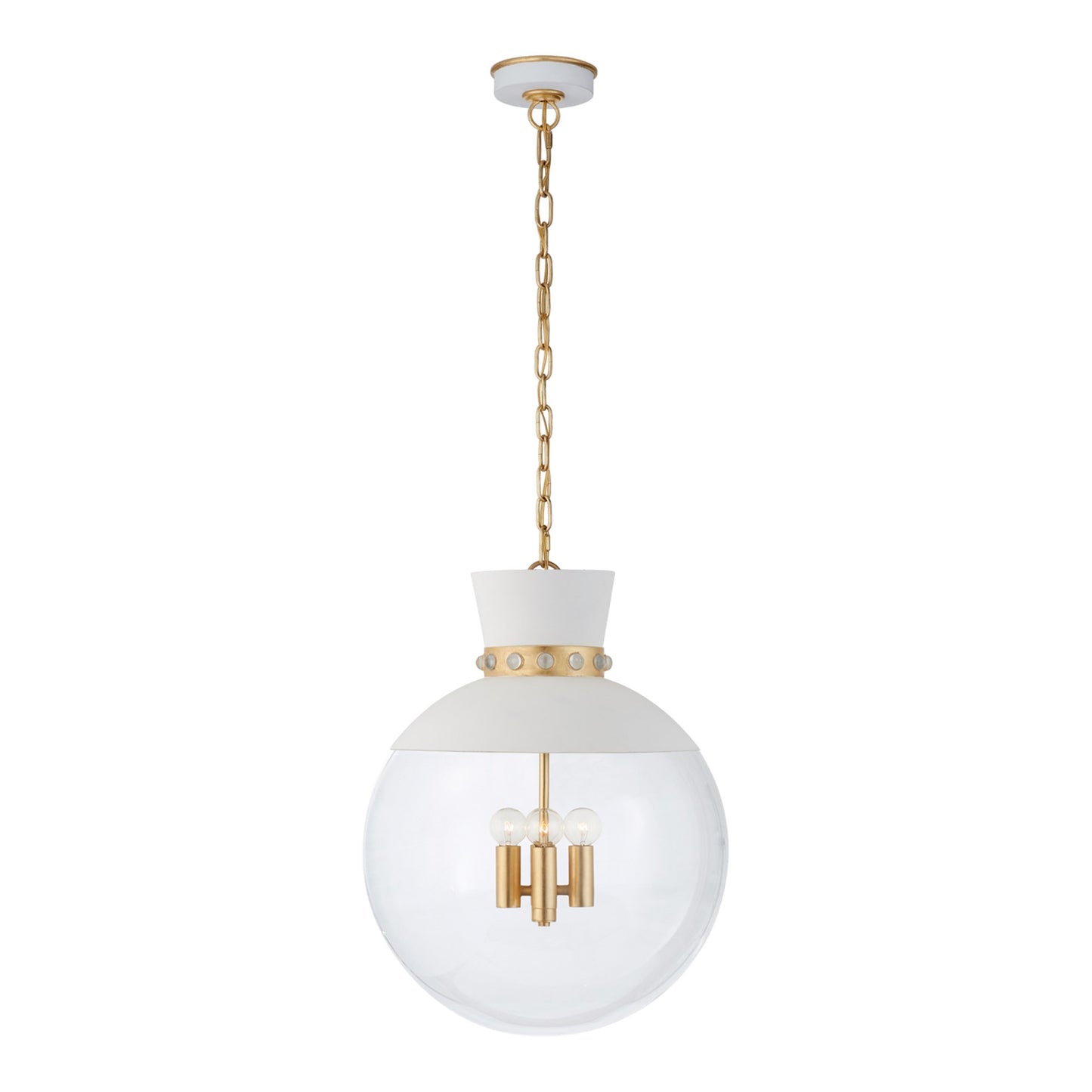 Julie Neill Lucia Large Glass Pendant Light - Matte Black Pendant Light Bloomingdales Lighting Matte White  