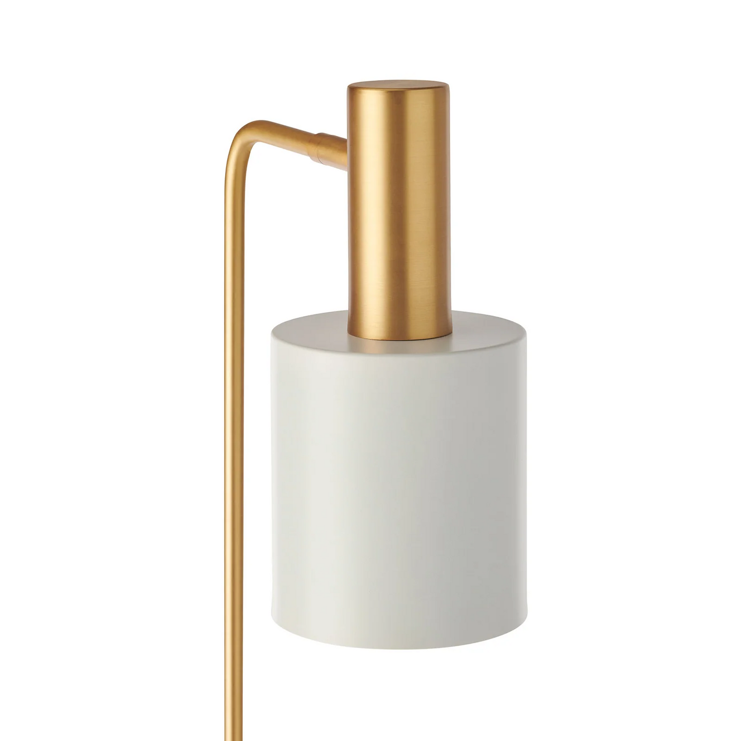 Mahala White Marble Floor Lamp - Satin Brass Floor Lamp Mayfield Lighting