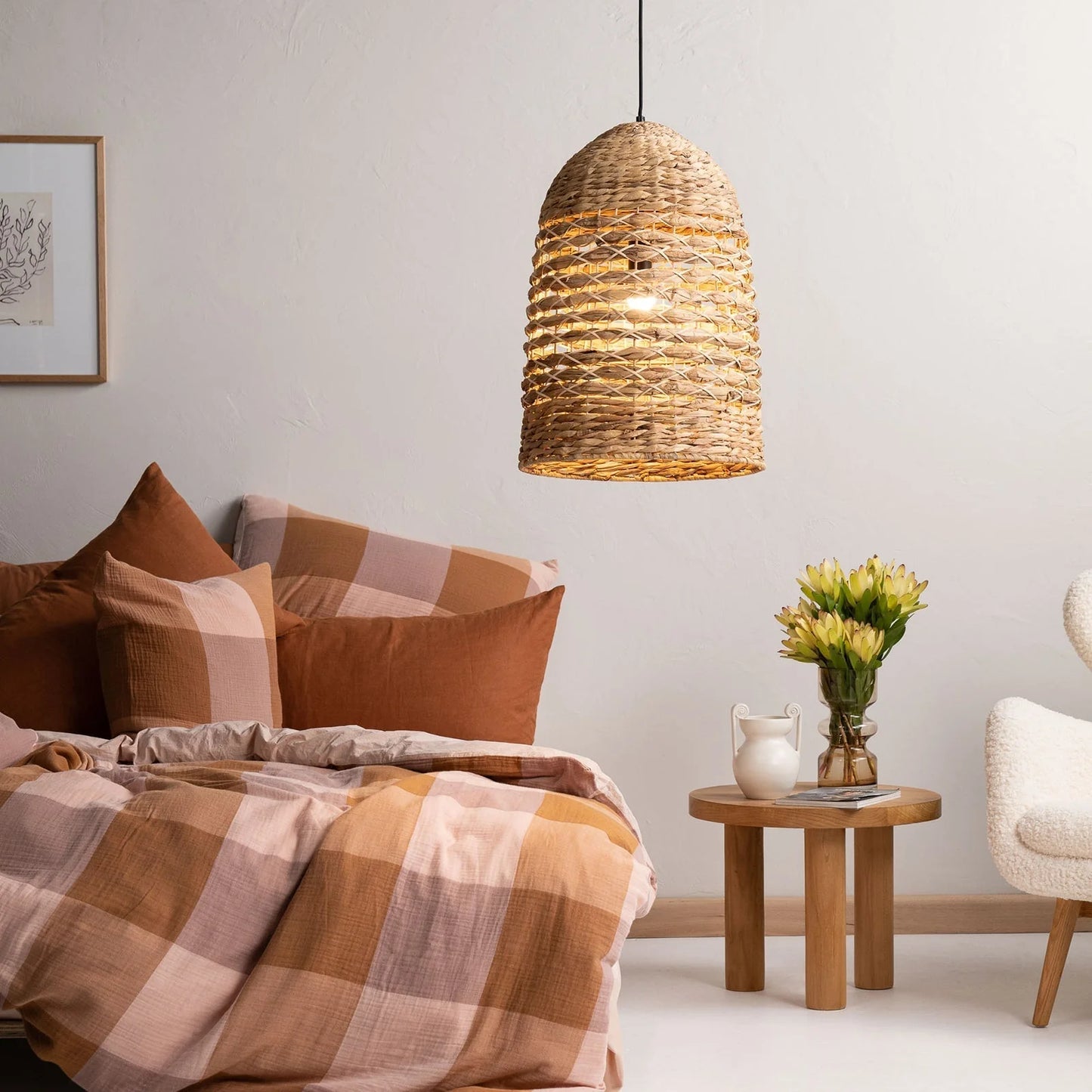 Malik Hand Woven Seagrass Pendant Light Pendant Light Mayfield Lighting