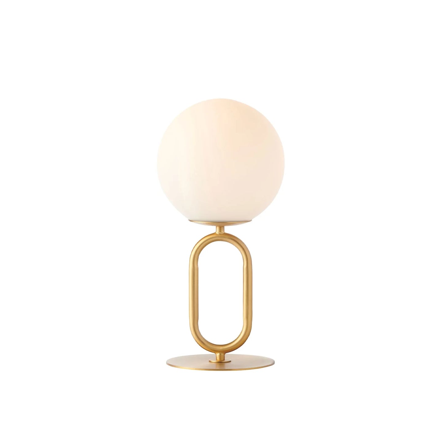 Margot Frosted Glass Desk Lamp - Satin Brass Desk Lamp Mayfield Lighting