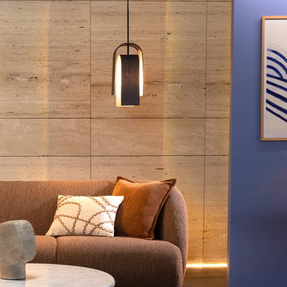 Drape Linen Pendant Light - Slate Grey Pendant Light Mayfield Lighting