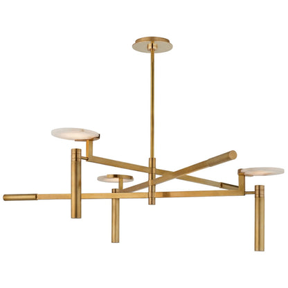 Kelly Wearstler Melange Medium Floating Alabaster Disc Pendant Light - Brass Pendant Light Bloomingdales Lighting Brass Large 