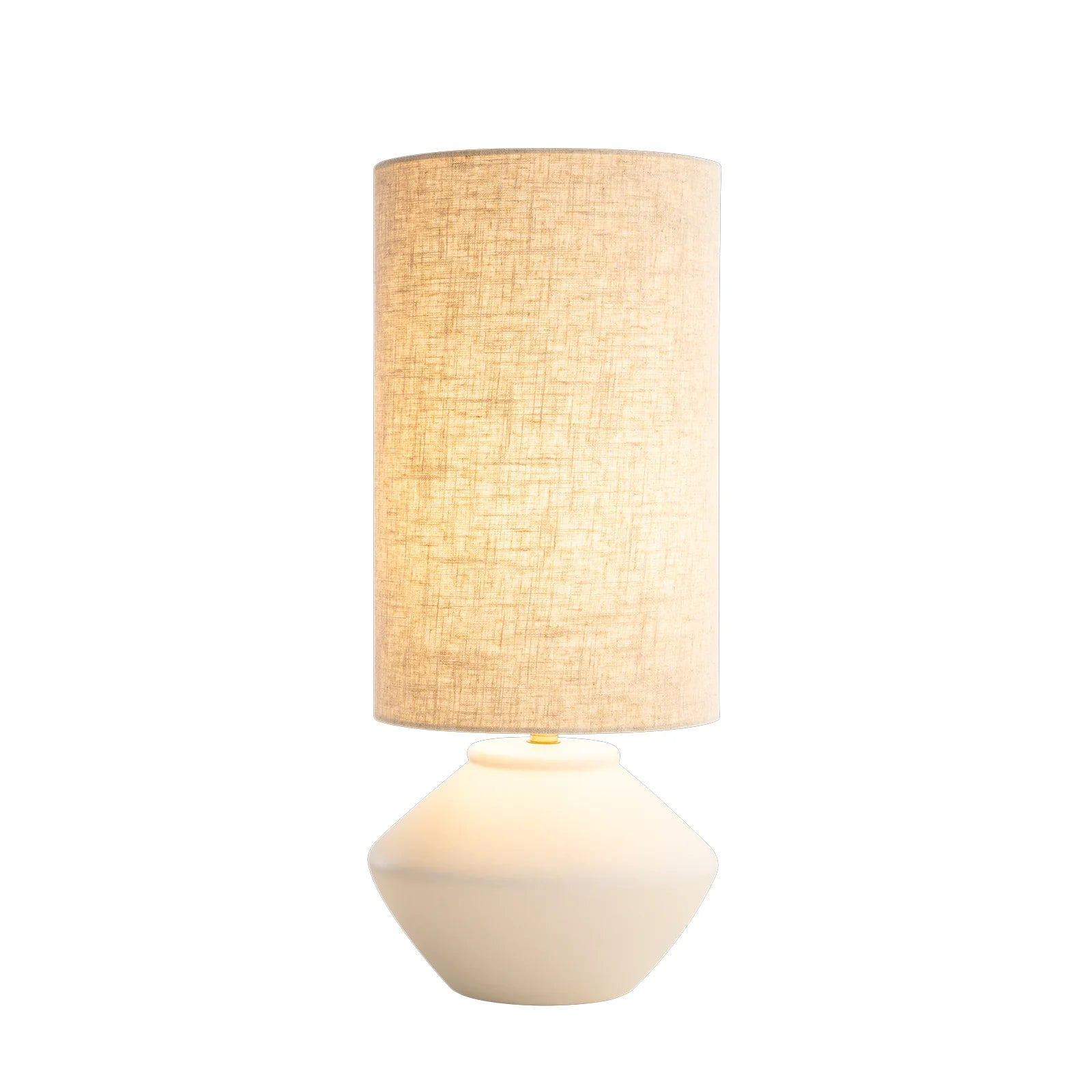 Mesa Ceramic Linen Table Lamp Table Lamp Mayfield Lighting White