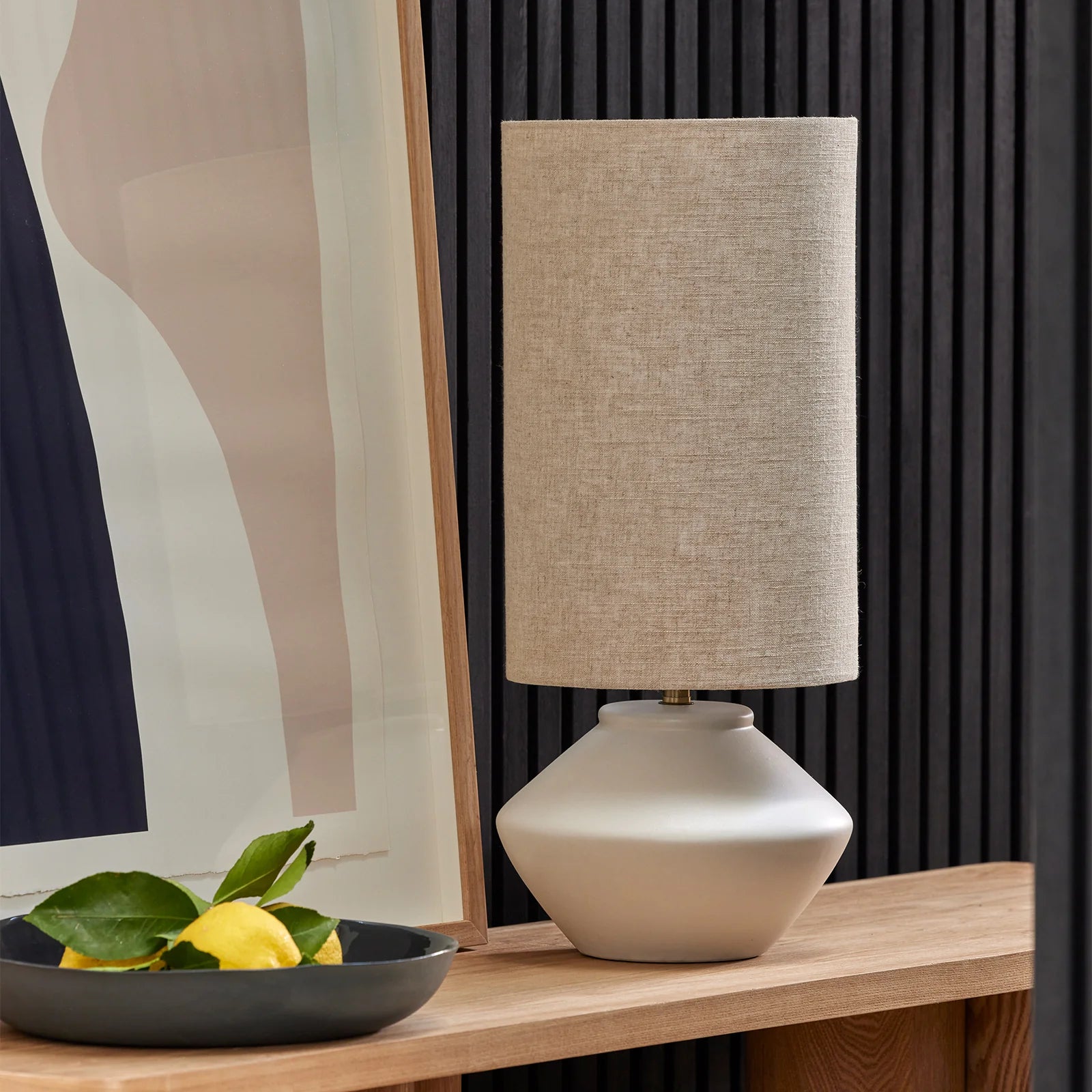 Mesa Ceramic Linen Table Lamp Table Lamp Mayfield Lighting