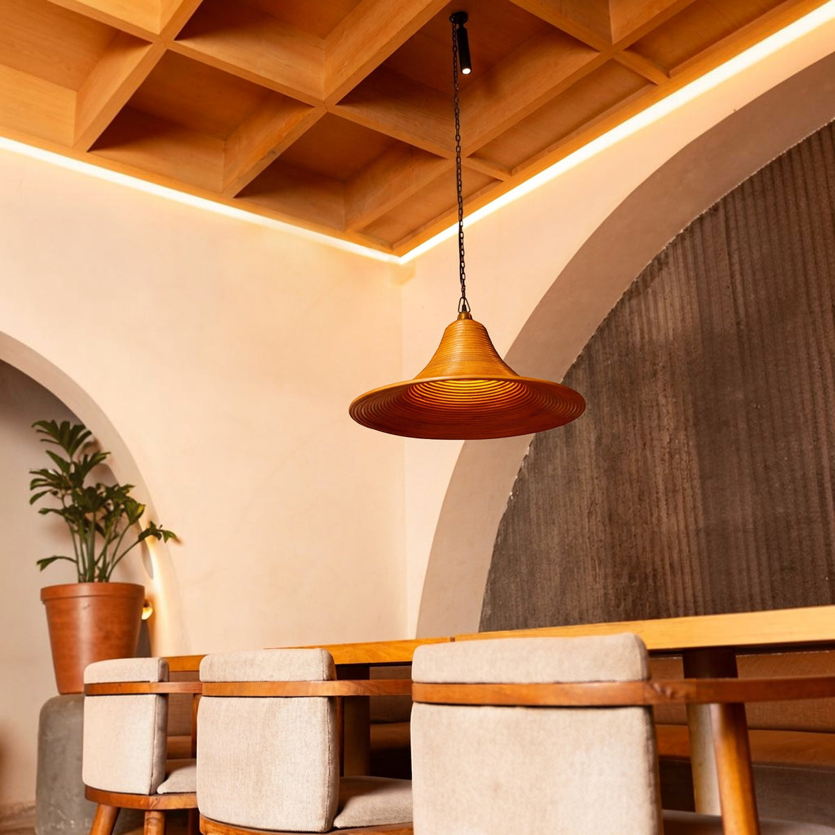 Milano Rattan Pendant Light - Brown Pendant Light Gypset Cargo