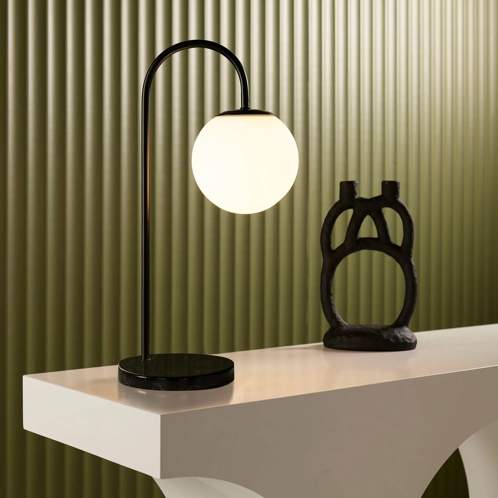 Mintu Angled Marble Desk Lamp Desk Lamp Mayfield Lighting