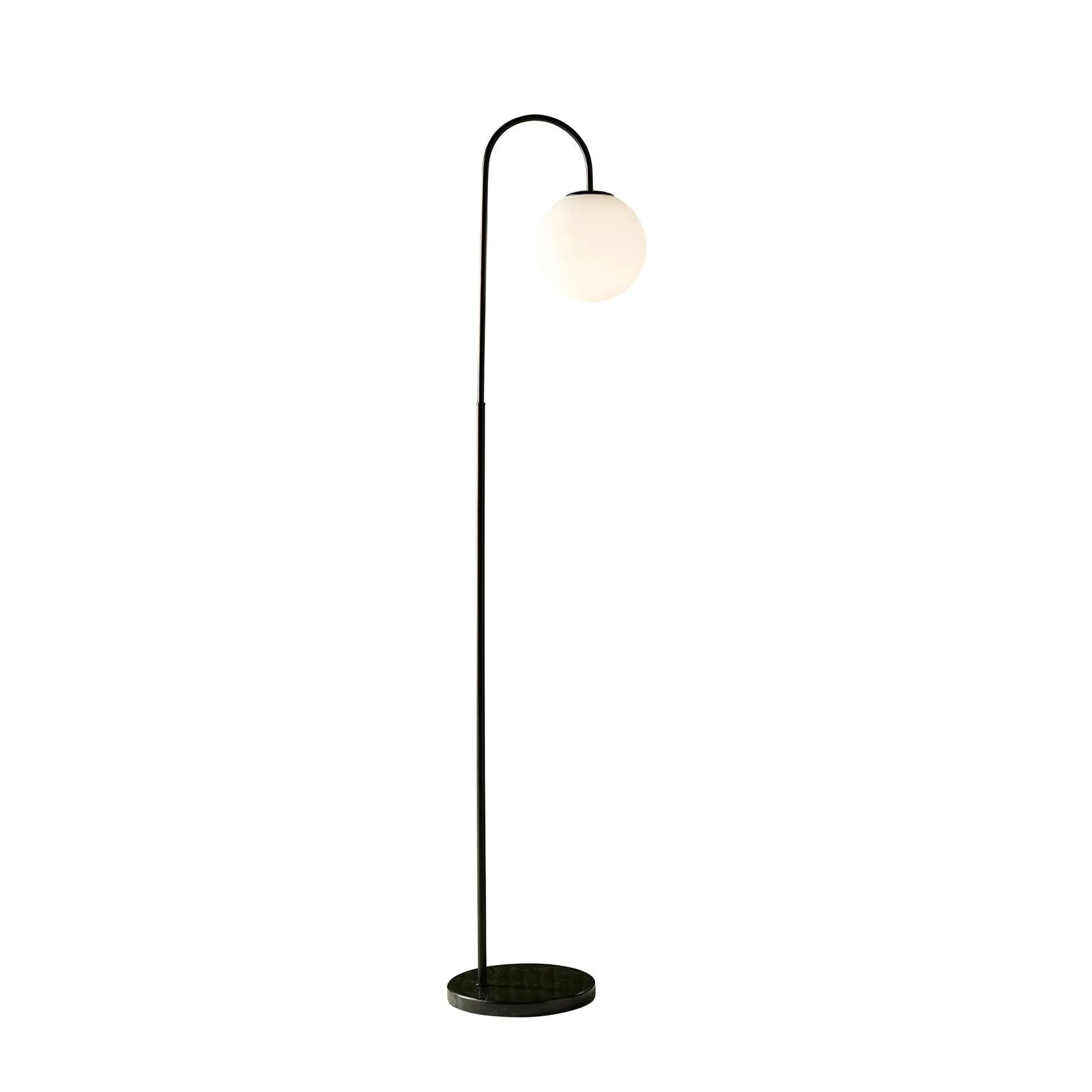 Mintu Spherical Glass Shade Floor Lamp Floor Lamp Mayfield Lighting Black