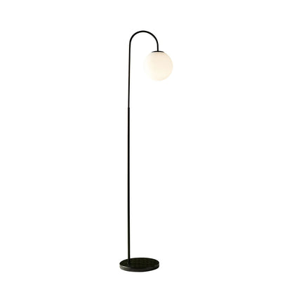Mintu Spherical Glass Shade Floor Lamp Floor Lamp Mayfield Lighting Black