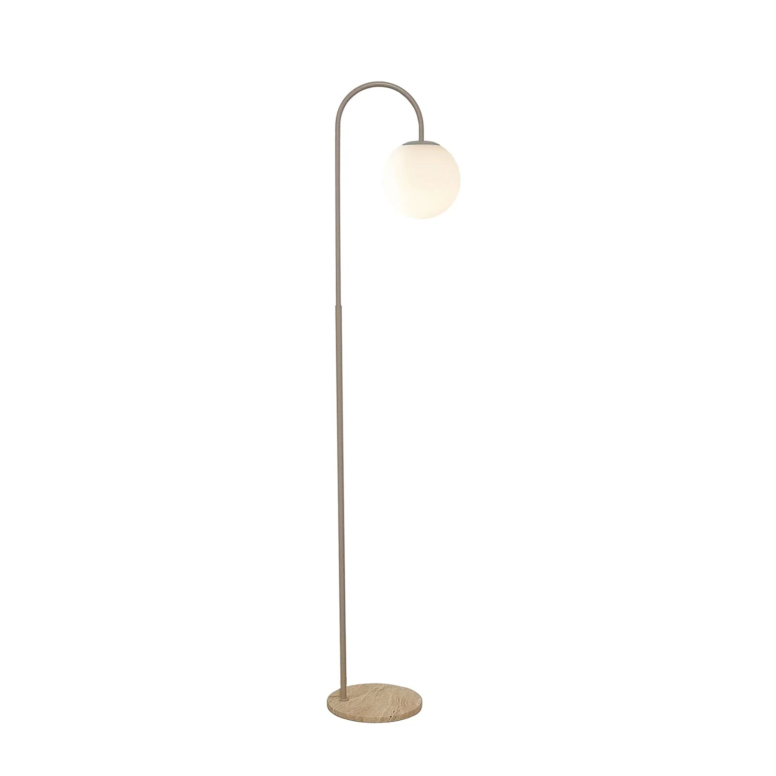 Mintu Spherical Glass Shade Floor Lamp Floor Lamp Mayfield Lighting Taupe