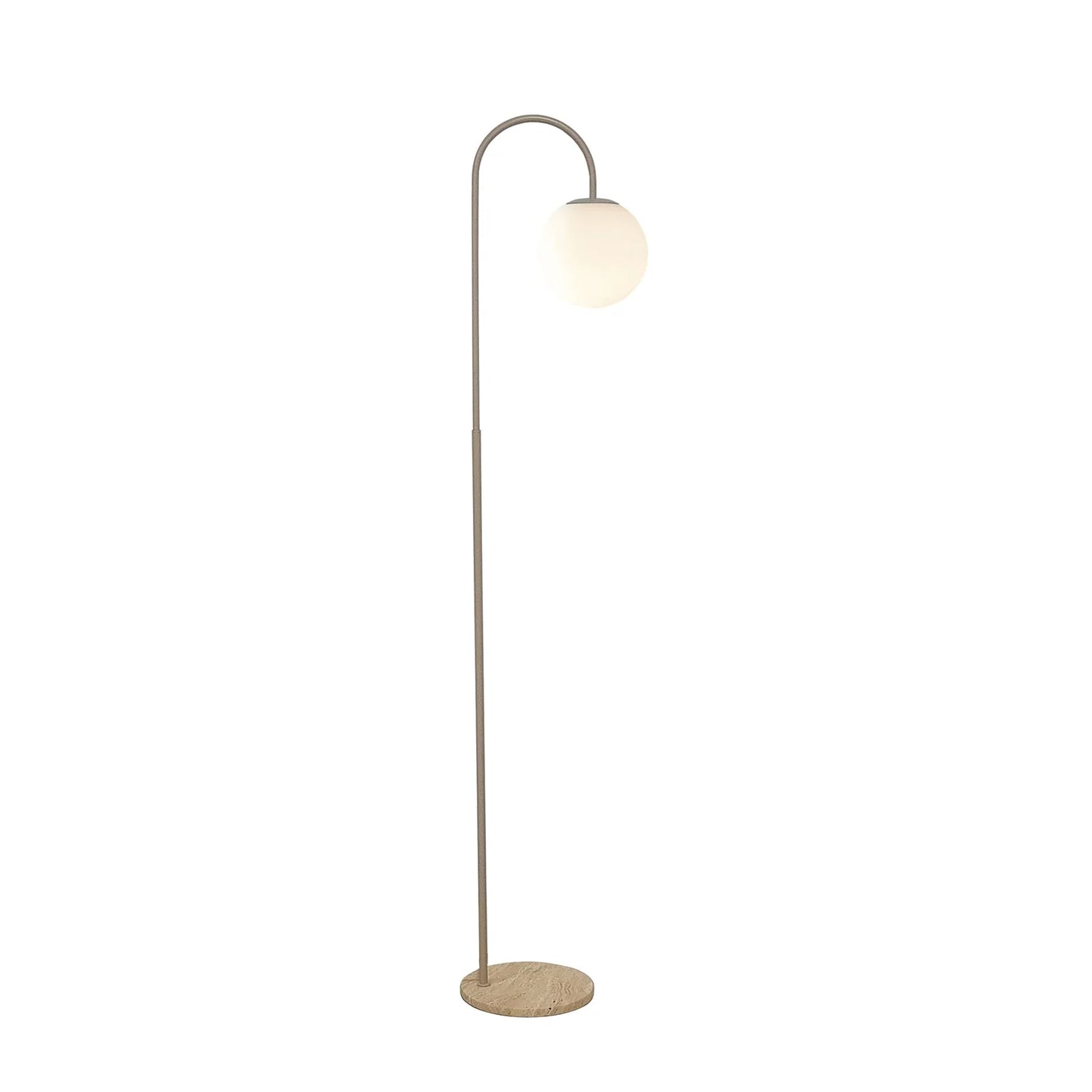 Mintu Spherical Glass Shade Floor Lamp Floor Lamp Mayfield Lighting Taupe