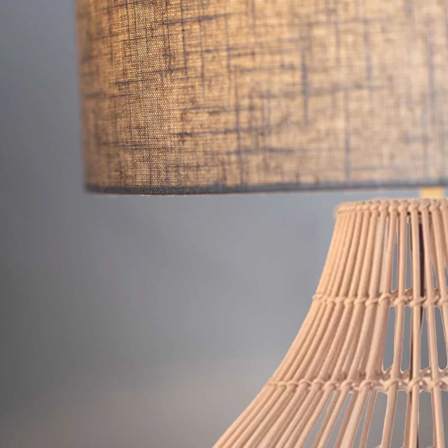 Mira Hand Woven Rattan Table Lamp - Natural Table Lamp Mayfield Lighting