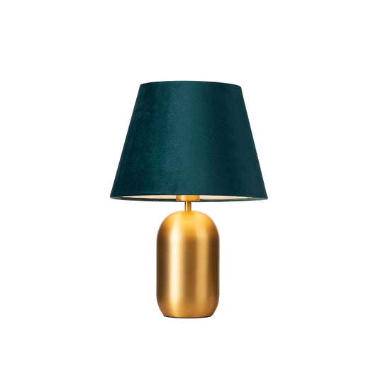 Misty Brass Table Lamp Table Lamp Mayfield Lighting Blue Velvet