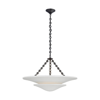 AERIN Mollino Medium Plaster White Tiered Chandelier - Brass Pendant Light Bloomingdales Lighting Bronze  