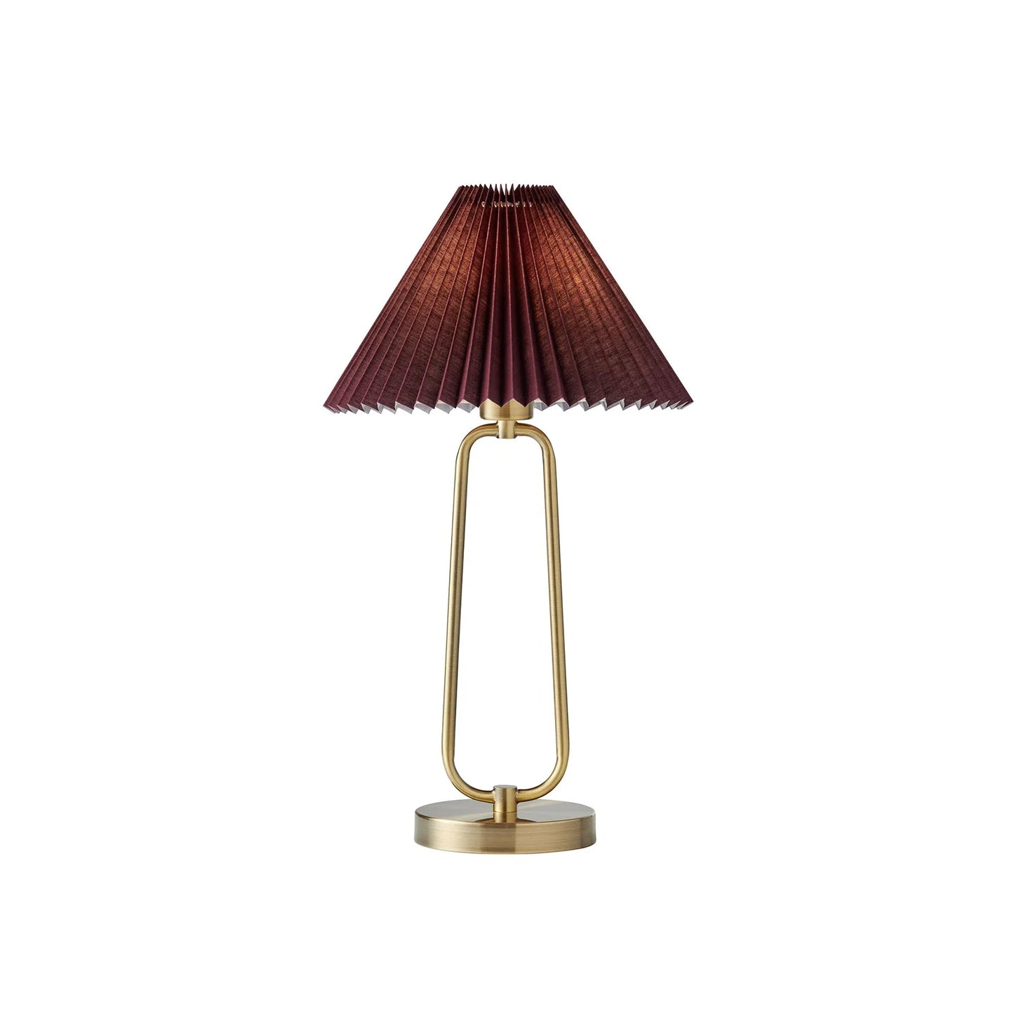 Nika Antique Brass Linen Table Lamp Table Lamp Mayfield Lighting