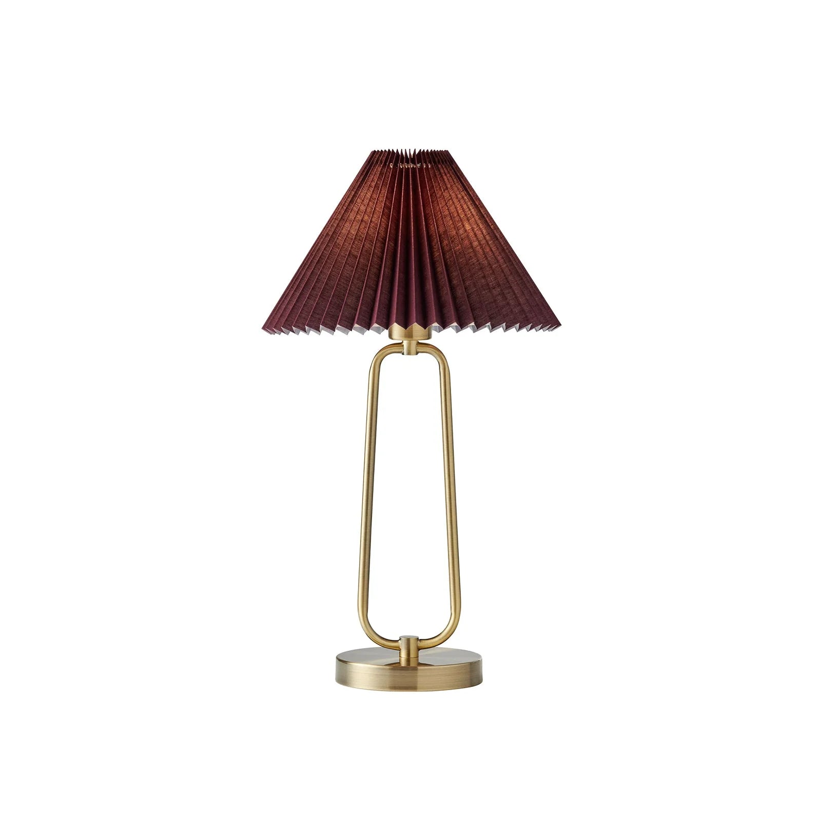 Nika Antique Brass Linen Table Lamp Table Lamp Mayfield Lighting