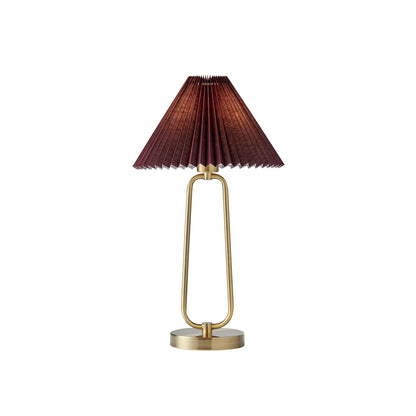 Nika Antique Brass Linen Table Lamp Table Lamp Mayfield Lighting
