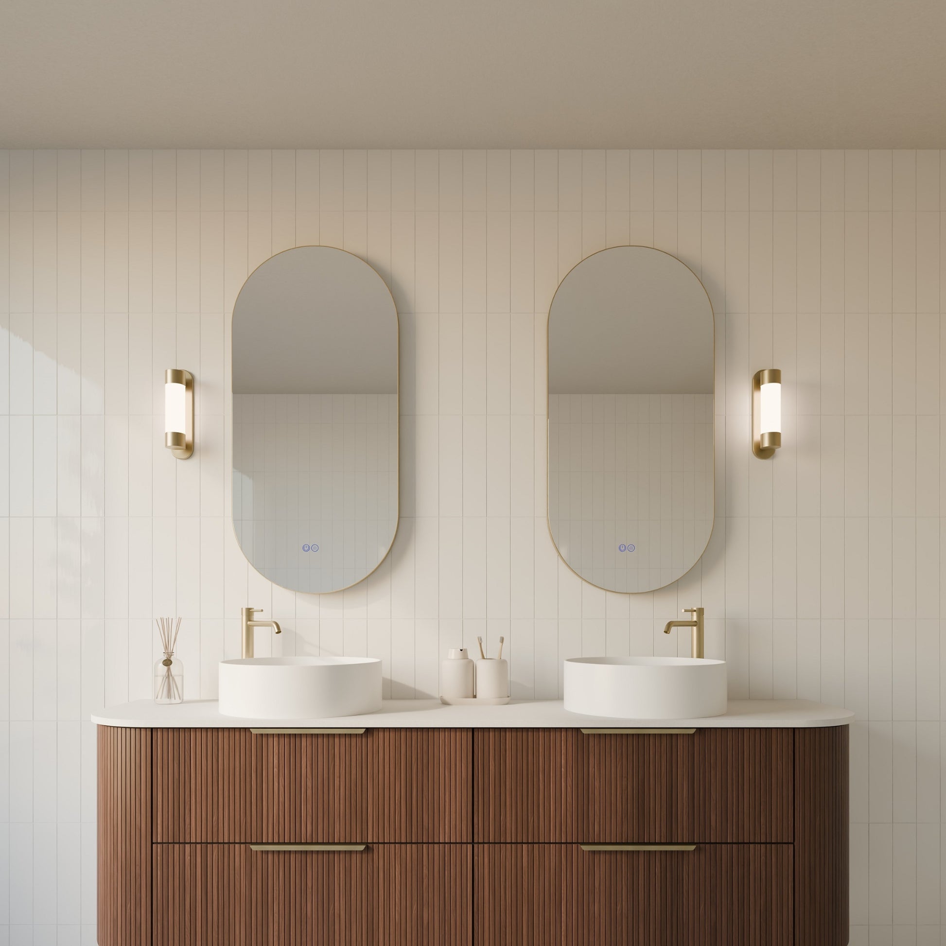 Orvis Framed Oval LED Bathroom Mirror Mirror Lumixe