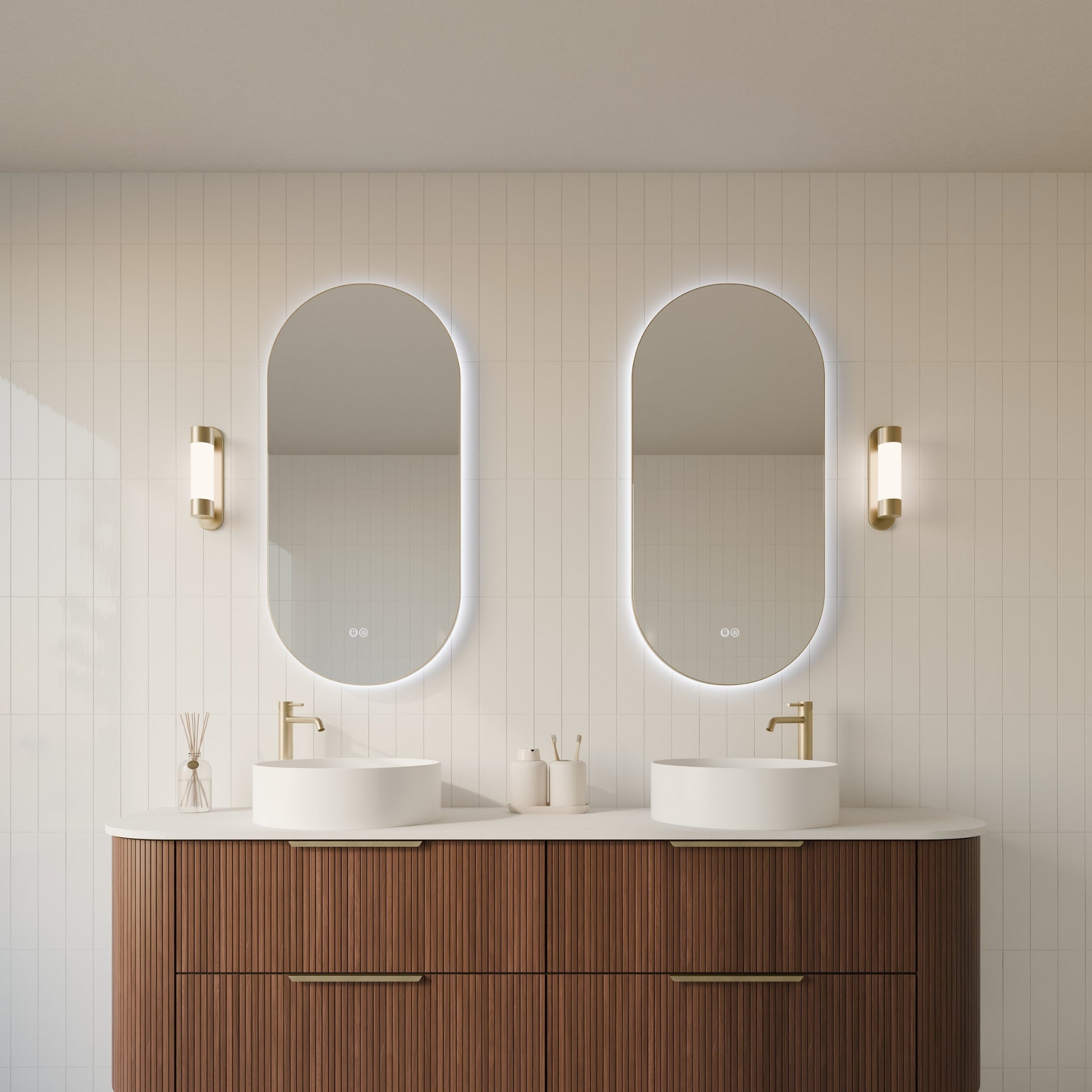 Orvis Framed Oval LED Bathroom Mirror Mirror Lumixe