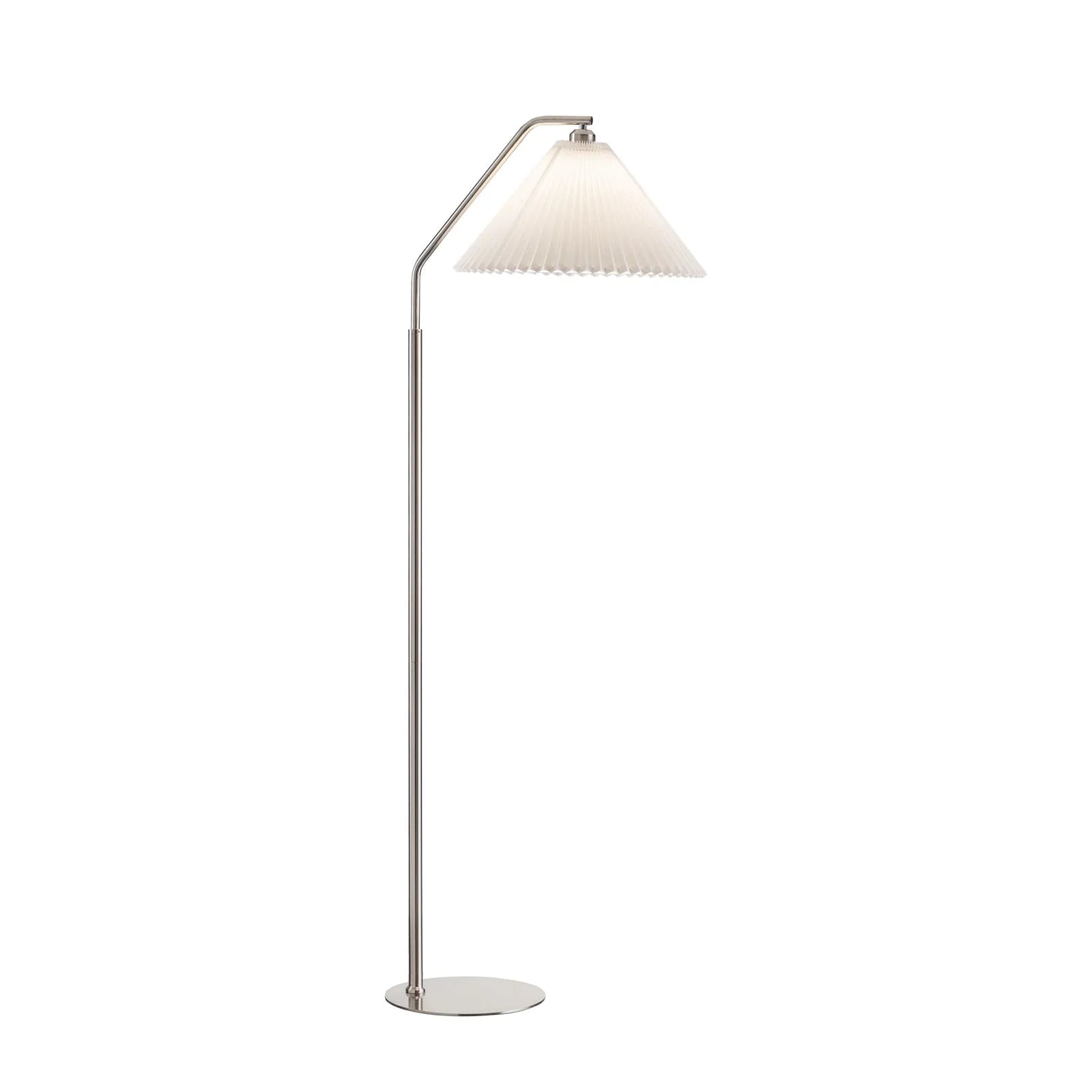 Paio Bent Steel Floor Lamp - Brushed Nickel Floor Lamp Mayfield Lighting