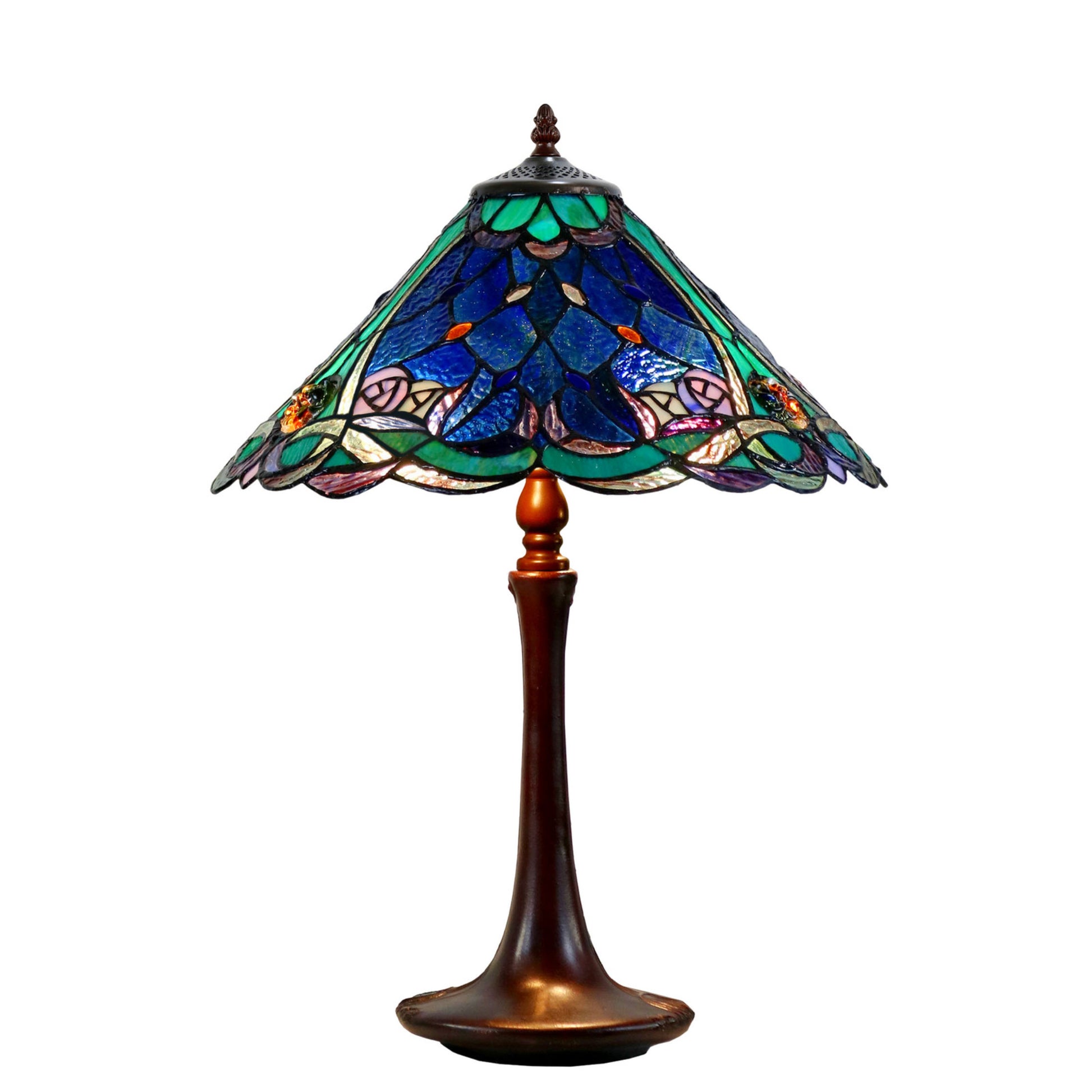 Paloma Stained Glass Table Lamp Table Lamp G&G Bros