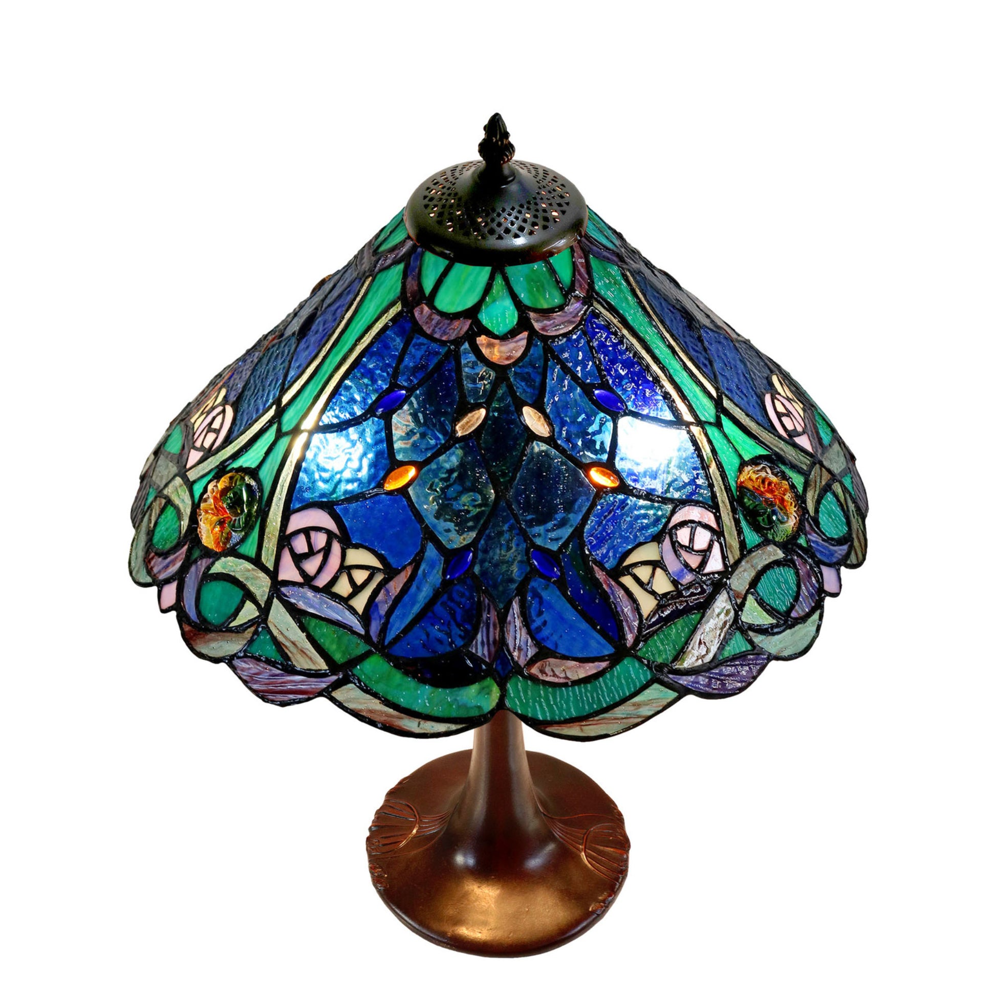 Paloma Stained Glass Table Lamp Table Lamp G&G Bros