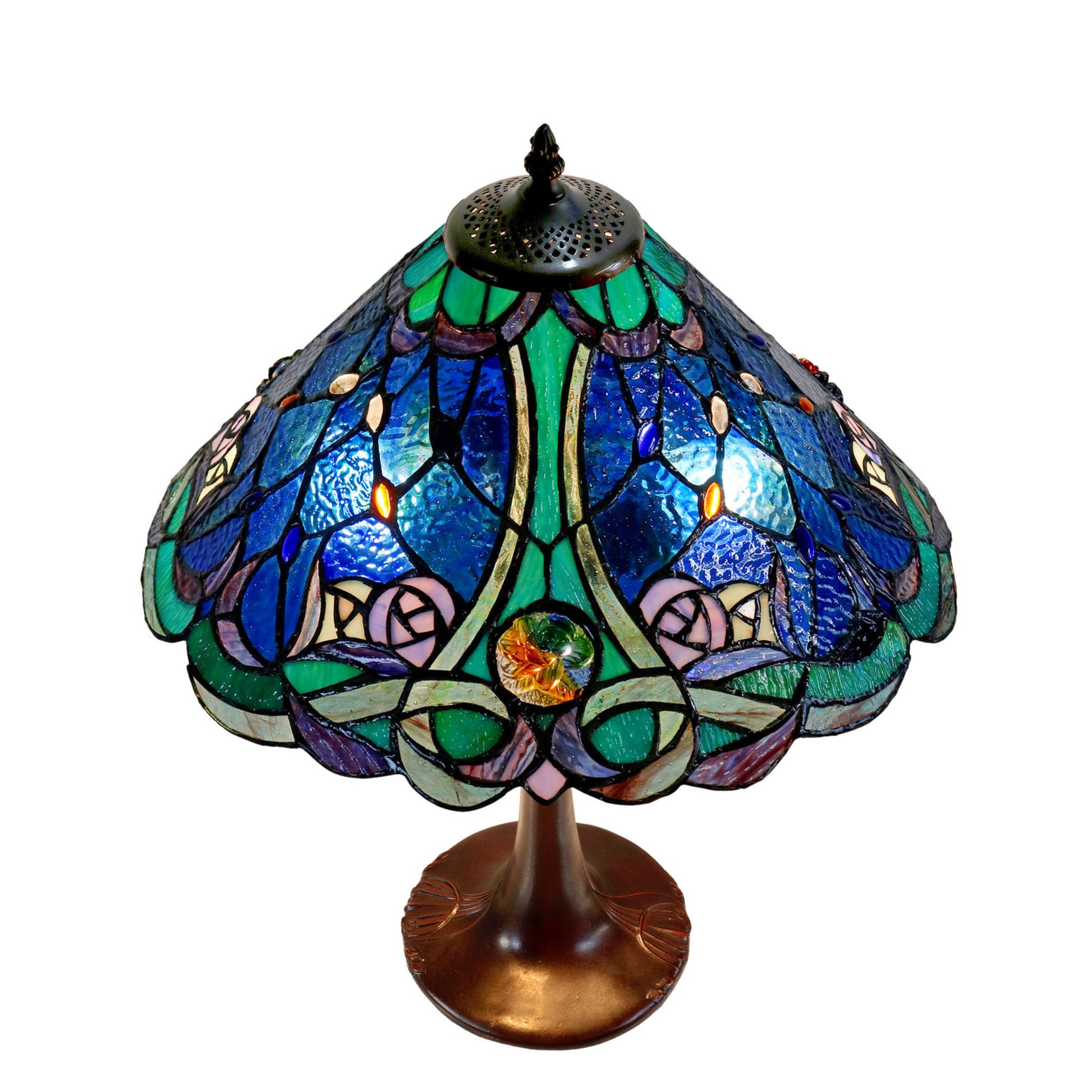 Paloma Stained Glass Table Lamp Table Lamp G&G Bros