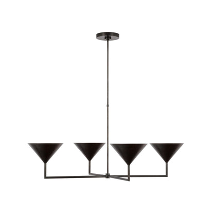 Paloma Contreras Orsay 4-Funnel XL Chandelier - Brass Pendant Light Bloomingdales Lighting Bronze  