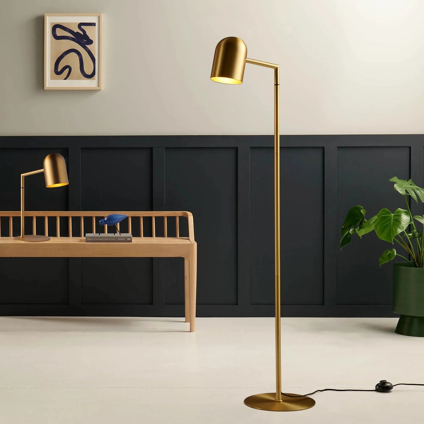 Pia Brass Floor Lamp Floor Lamp Mayfield Lighting