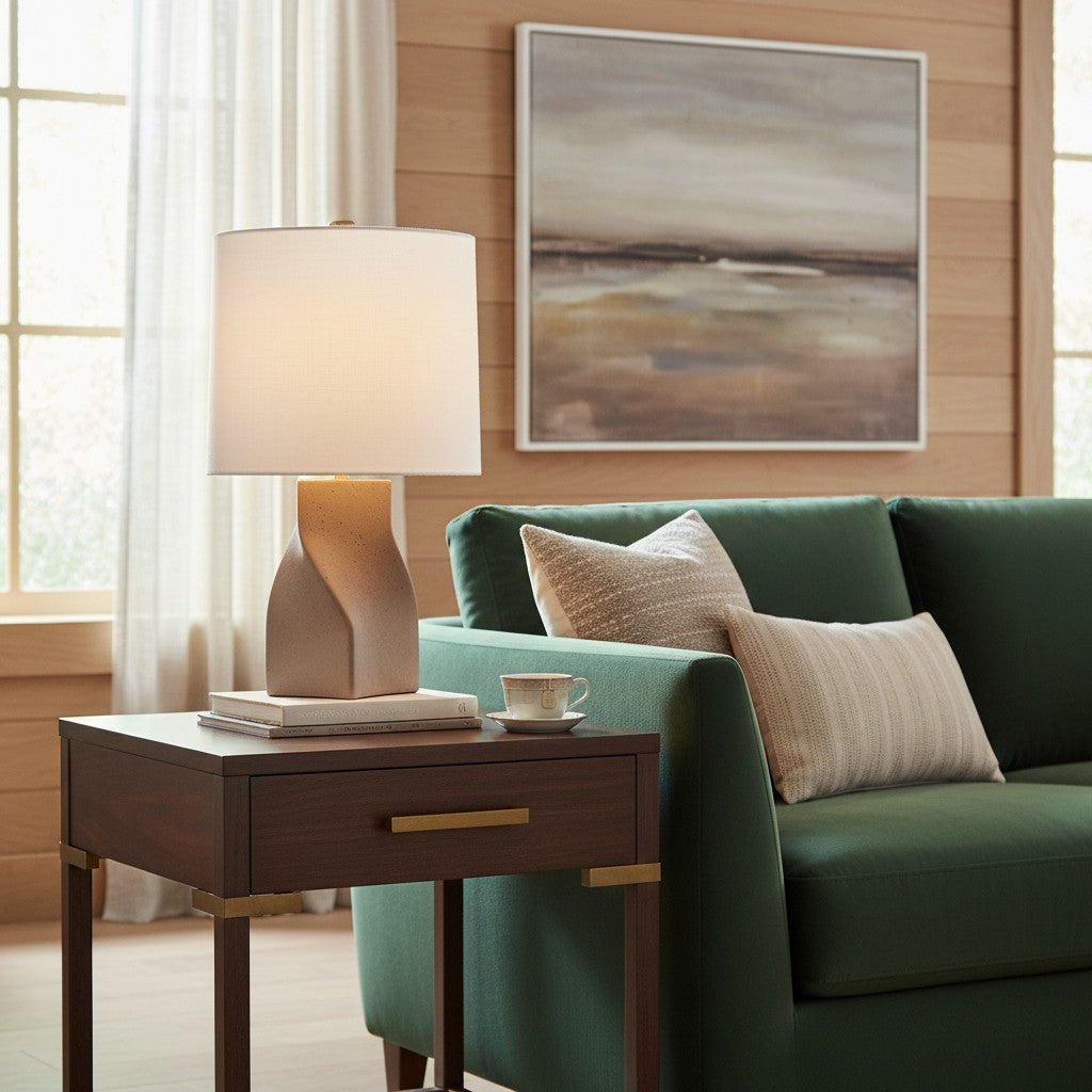 AERIN Claribel Large Twisted Ceramic Table Lamp Table Lamp Bloomingdales Lighting