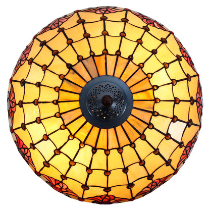 Red Tulip Stained Glass Floor Lamp Floor Lamp G&G Bros