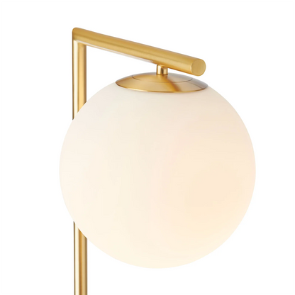 Remi Marble Base Floor Lamp - Antique Brass Floor Lamp Mayfield Lighting