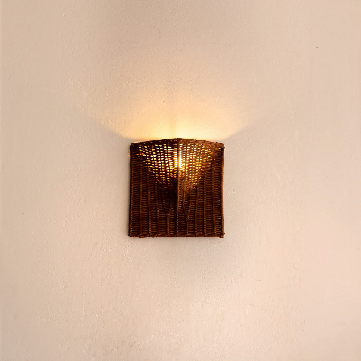 Roma Woven Rattan Wall Sconce - Brown Wall Light Gypset Cargo